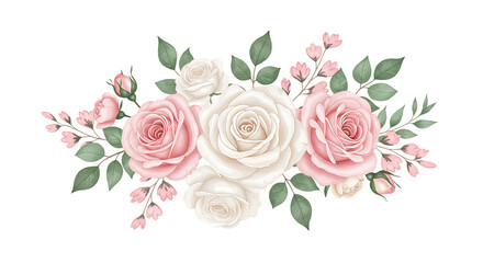 Elegant watercolor-style floral bouquet. for Design.