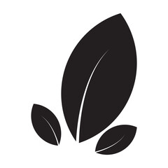 green leaf isolated icon on white background.
