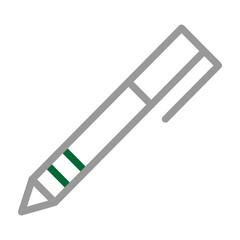Pen Vector Line Dark Green Grey Icon Design