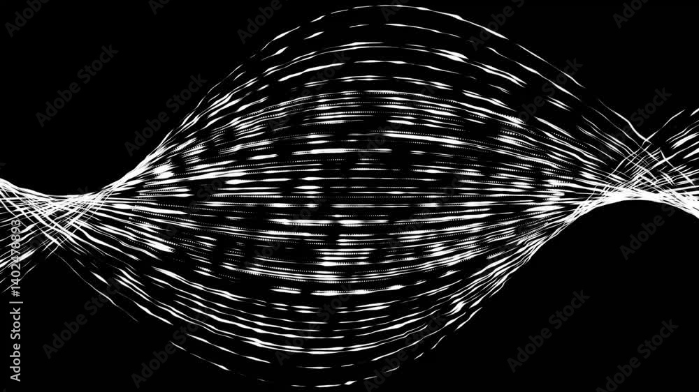 Poster abstract black and white moving line left to right animation background. futuristic moving lines mot