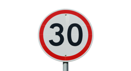 Isolated Speed Limit Sign
