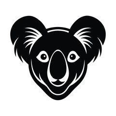 koala head big nose vector art silhouette