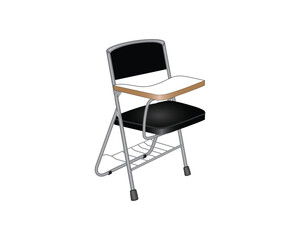 Vector design of a chair for studying which is usually used in universities by male or female students