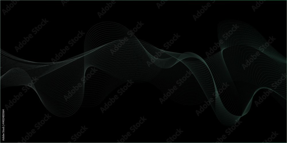 Poster abstract wave element for design. digital frequency. elegant abstract smooth swoosh speed gray wave 