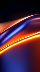 Abstract glowing curves, vibrant colors, dark background, digital art, website banner