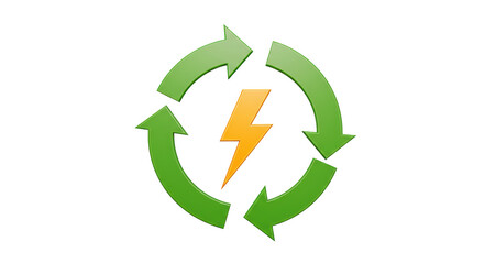 Isolated Recycling Energy Symbol