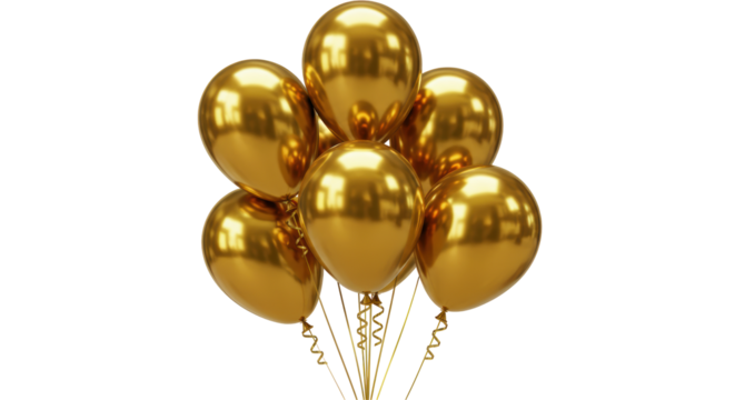 Isolated Golden Balloons