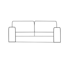 Sofa icon. Sofa icon symbol illustration. Sofa icon isolated on white background