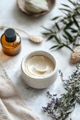 Obraz na płótnie Canvas Skin care massage products , Generative AI 