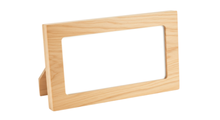 Isolated Wooden Photo Frame