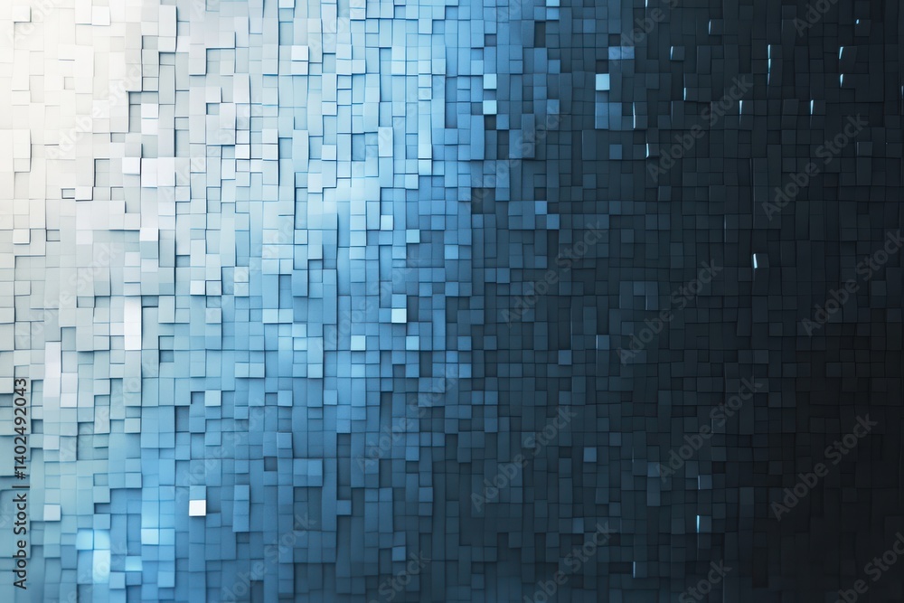 Poster noise texture on blue gray gradient background, banner poster