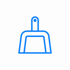 Cleaning scoop brush mop service icon vector sign
