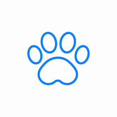 Pet paw animal print icon vector sign