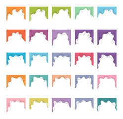 Blob Wavy Shape Corner Frame with Line