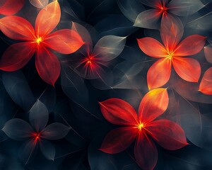 Obraz premium Floral Abstract Dark Background