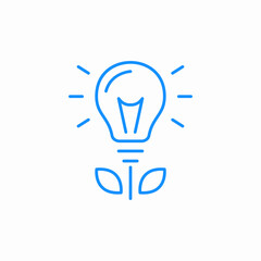 Growth idea innovation bulb icon vector sign
