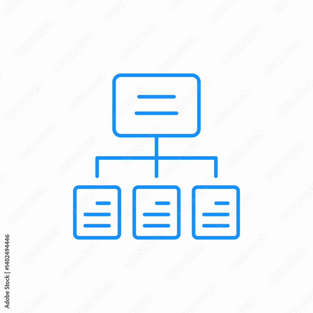 Poster network structure hierarchy icon vector sign