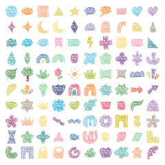 Doodle Shape with tangled line Fill