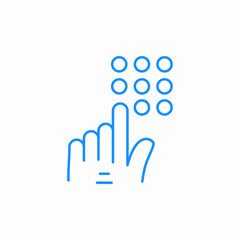 Fototapeta premium dial the door code icon vector sign