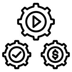 Automation icon with line style