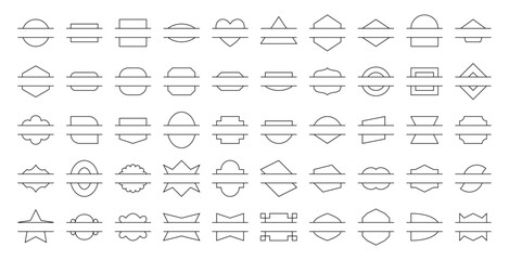 Simple Geometric Logo Frame Vector