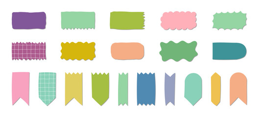 Simple Shape note with Lines and Shadow