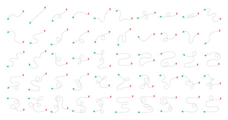 Dashed Line Plane Path Destination