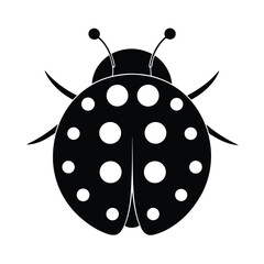 ladybug face dots vector art silhouette
