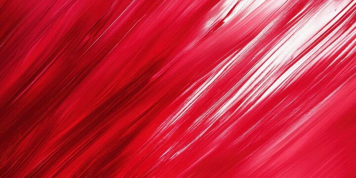 Diagonal brushstrokes of vibrant red hues create an abstract background