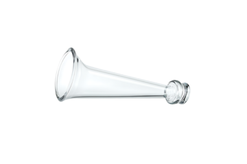 Unique hourglass-shaped glass vase with transparent and sleek design for modern home decor