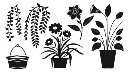 Stunning Indoor Plants Vector Pack – Botanical Clipart of Houseplants & Lush Foliage