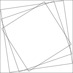 Square swirl icon. Geometric element