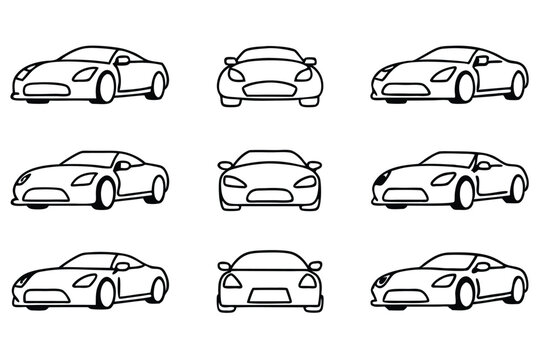 dynomover rx8 line art futuristic car design artwork style