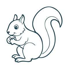 Squarrel Colouring EPS Vector File Placeholder Graphic Element