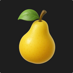 Pear Fruit 3D Icon Illustration