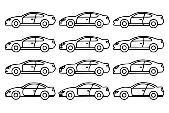dynomover rx8 line art sleek sports car drawing style