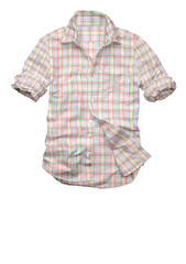 Woven classic Check shirt design mockup for boys with white background