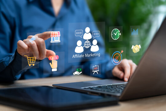 Affiliate marketing and doing business with marketing guidelines and income-generation processes, Businesswomen affiliate marketing management, Online marketing networks and Marketing strategies