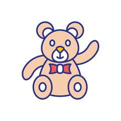 Teddy Bear Icon vector stock illustration