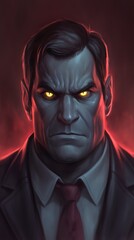 Portrait of Serious Man