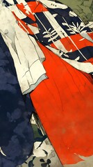 Japanese Kimono Closeup Art