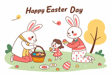 Happy Easter Day vector illustration
