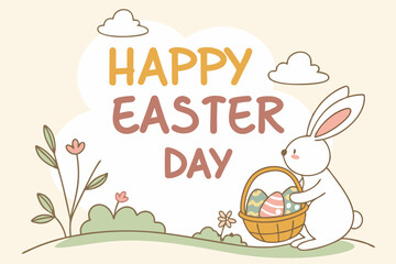 Happy Easter Day vector illustration