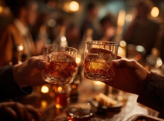 People Toasting Drinks in Elegant Glasses at a Gathering