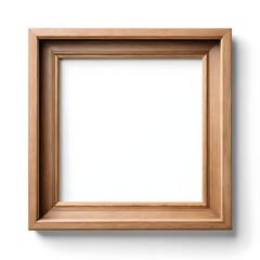 Fototapeta premium Empty Wooden Frame Isolated on White Background