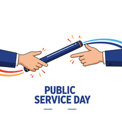 Hands Passing a Baton for Public Service Day