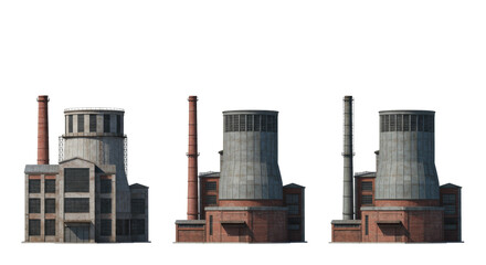 Isolated Industrial Factory Building