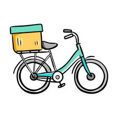 bicycle delivery icon, bicycle delivery vector illustration-simple illustration of bicycle delivery, perfect for bicycle delivery logos and icons