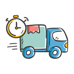 delivery estimate icon, delivery estimate vector illustration-simple illustration of delivery estimate, perfect for delivery estimate logos and icons