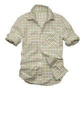 Woven classic Check shirt design mockup for boys with white background